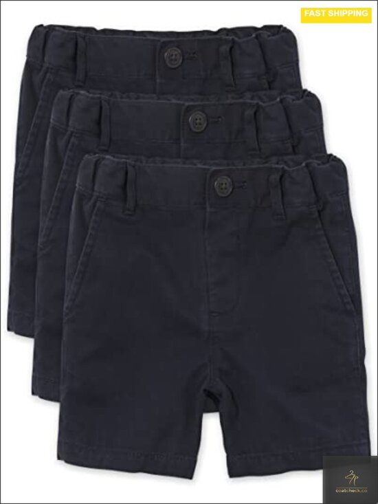 Other - 3-Pack Baby Boys Cotton Chino Shorts with Adjustable Waist